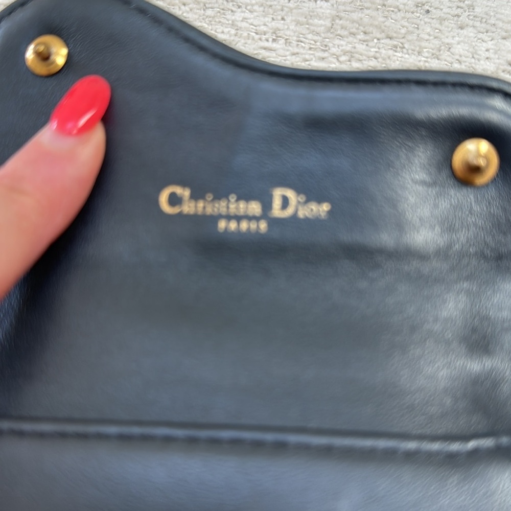 Dior blue and taupe Wallet with Gold Details - Picture 3 of 7
